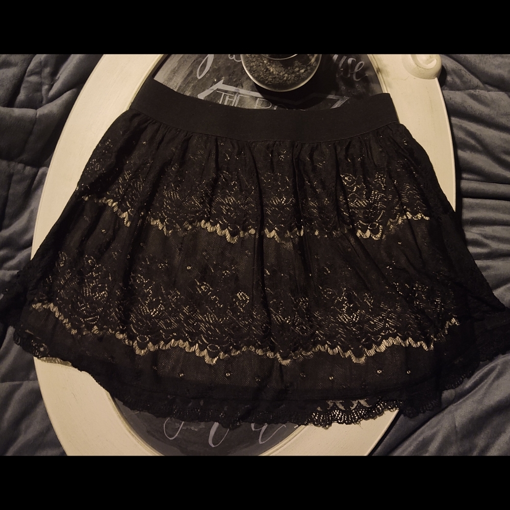 Rue 21 Black Lace Mini Skirt (Skirt Only)
